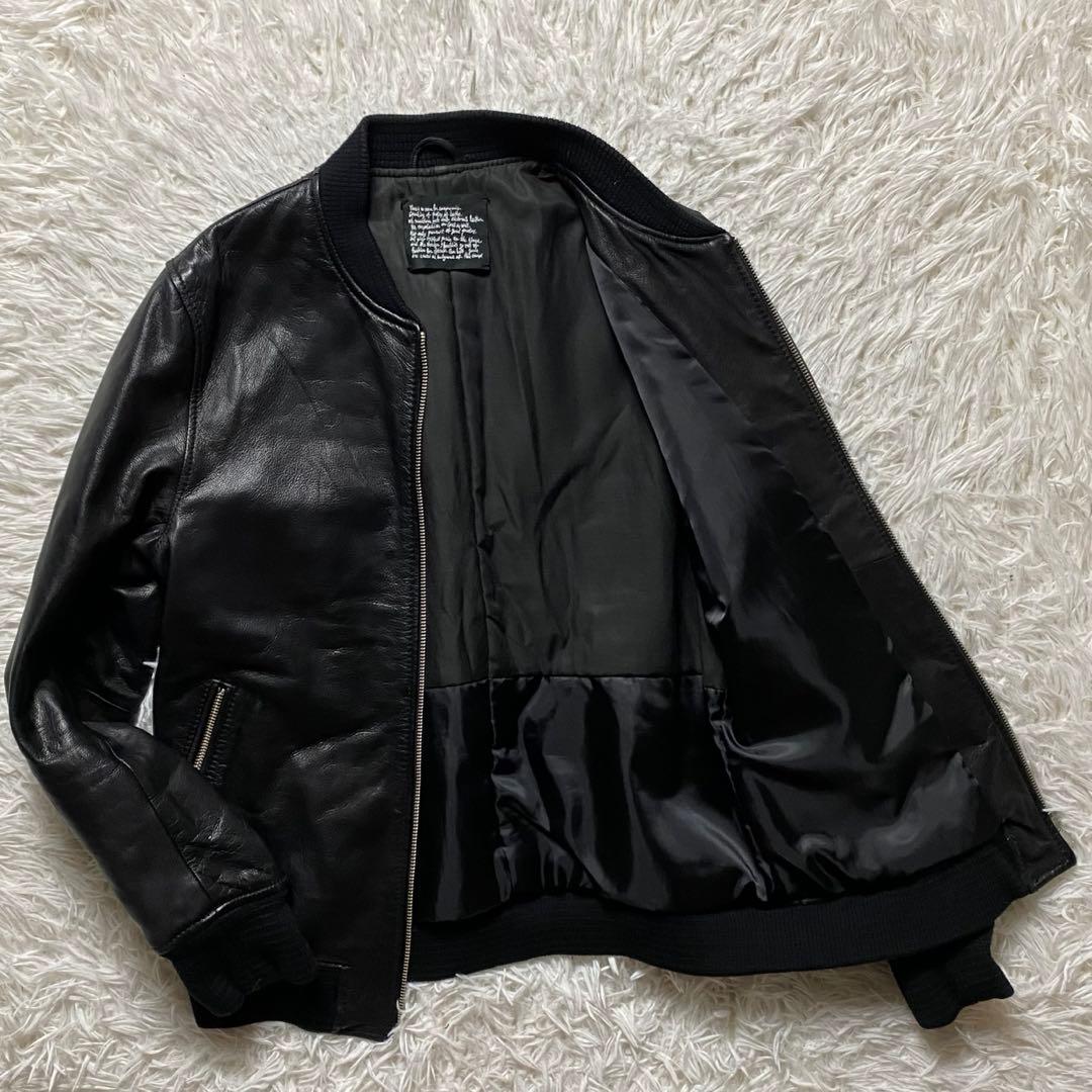 j92fr専用　美品　ナノユニバース　レザー　ブルゾン　本革　ゴートスキン