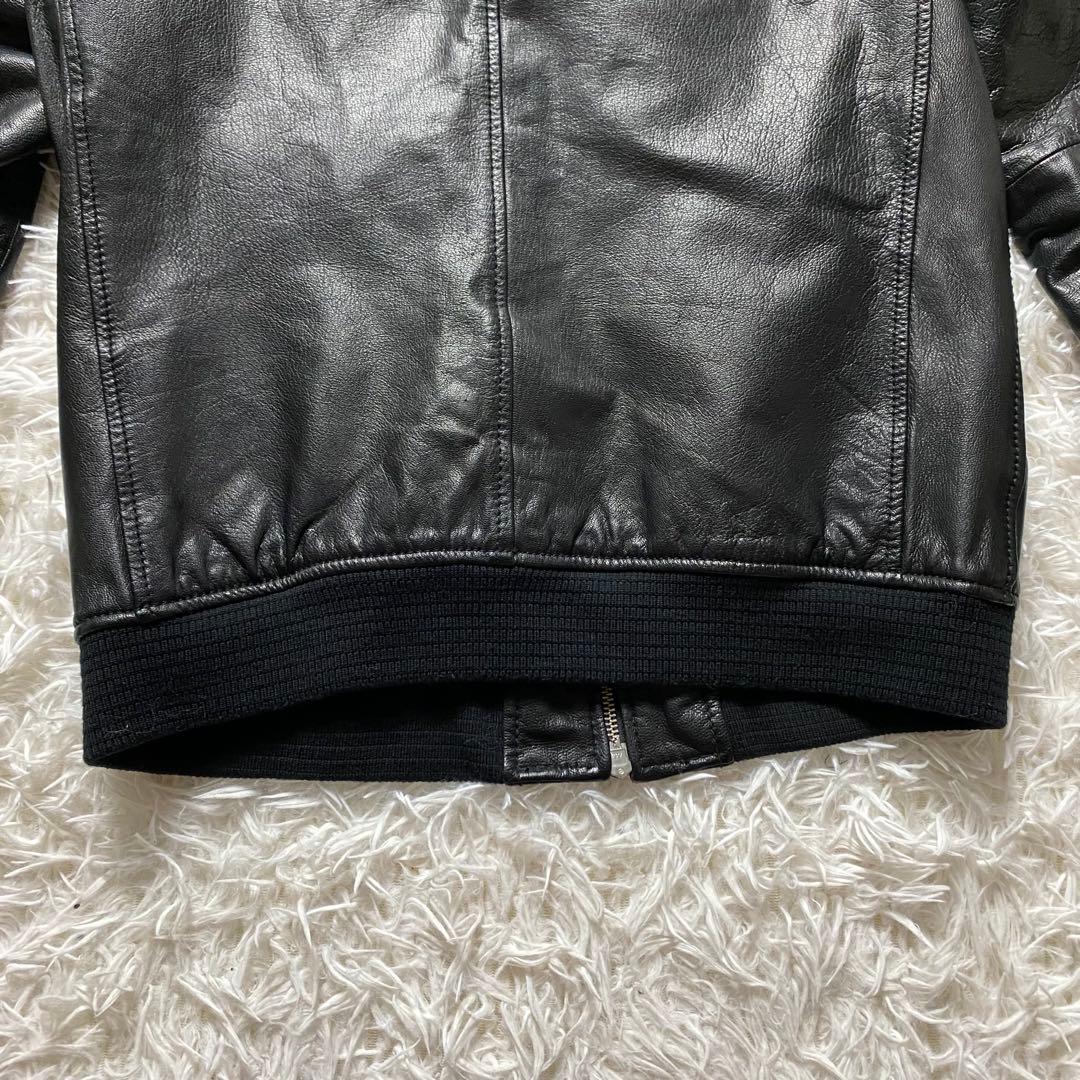 j92fr専用　美品　ナノユニバース　レザー　ブルゾン　本革　ゴートスキン