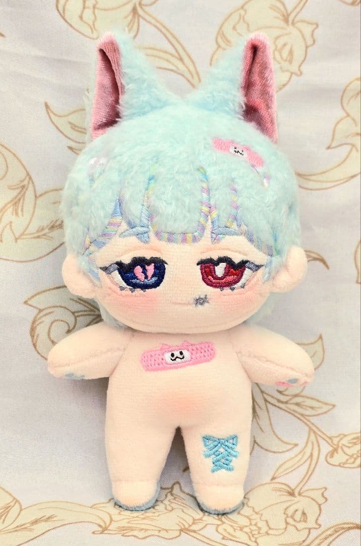 自作 無属性 ぬいぐるみ ぺたぺた絆創膏ネコ 15cm