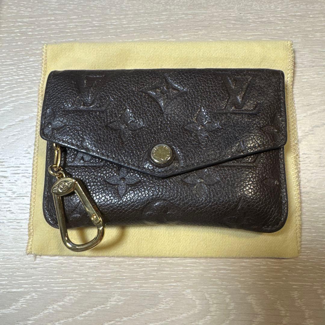 れ*ん様 ルイヴィトン LVポシェット クレ アンプラント ブラウン 小銭入れ