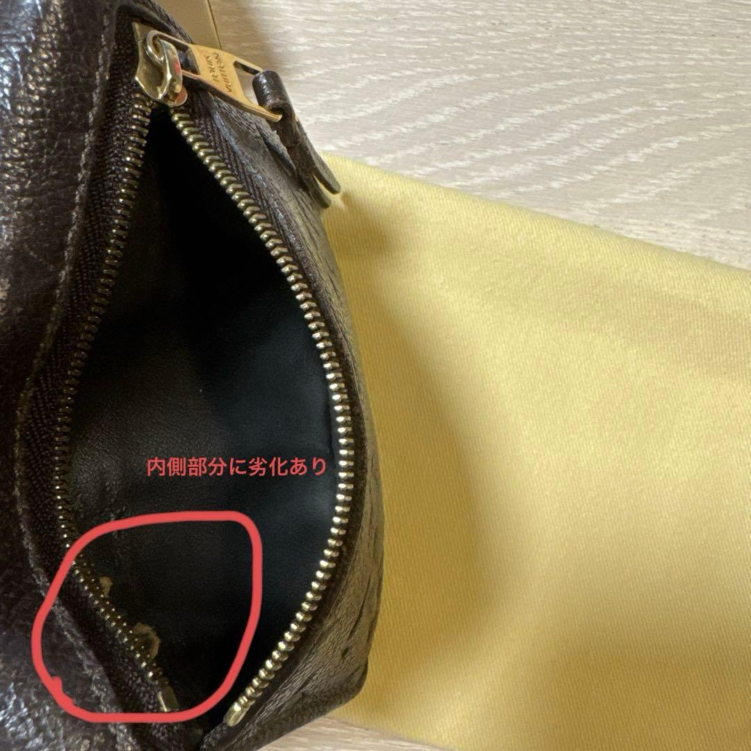 れ*ん様 ルイヴィトン LVポシェット クレ アンプラント ブラウン 小銭入れ