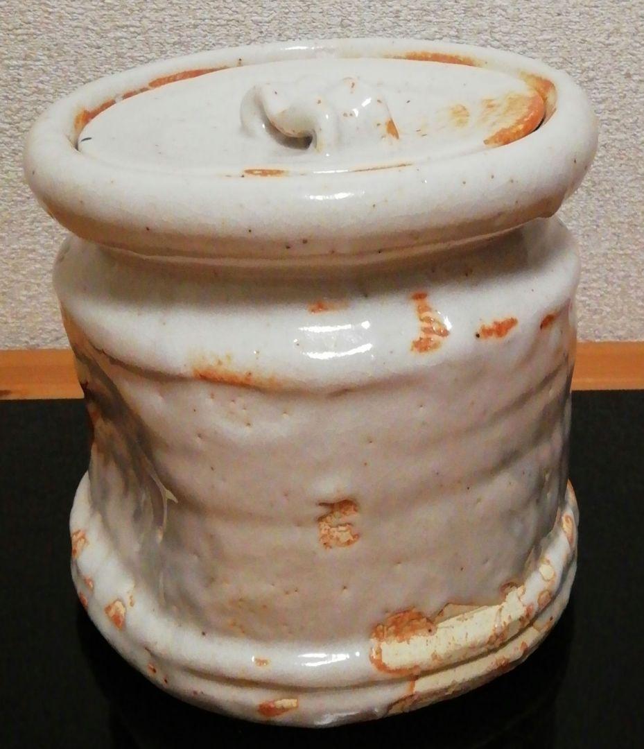 鵬雲斎書付　加藤十右衛門作　志野焼　水指　共箱　茶道具