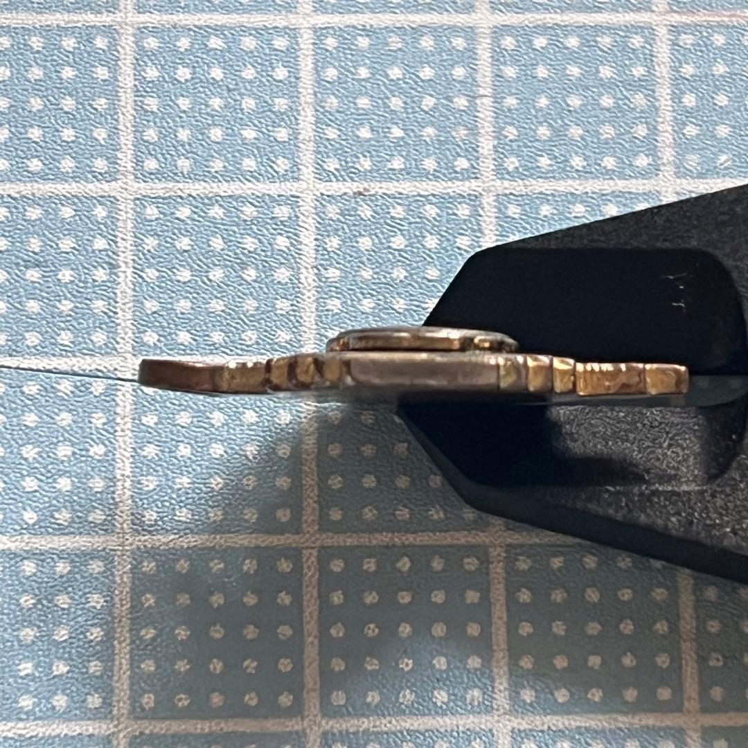 カレッジリング金ゴールド黒ネックレストップ社章ピンズ40sバッジ/バッヂ古着