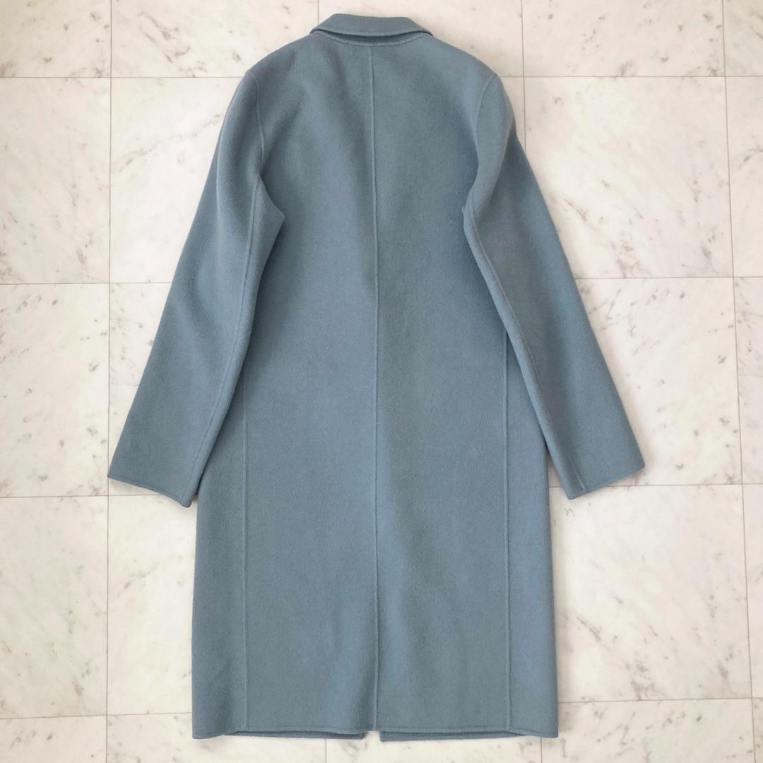セオリー　ウールカシミヤリバーチェスターコート　S ブルー