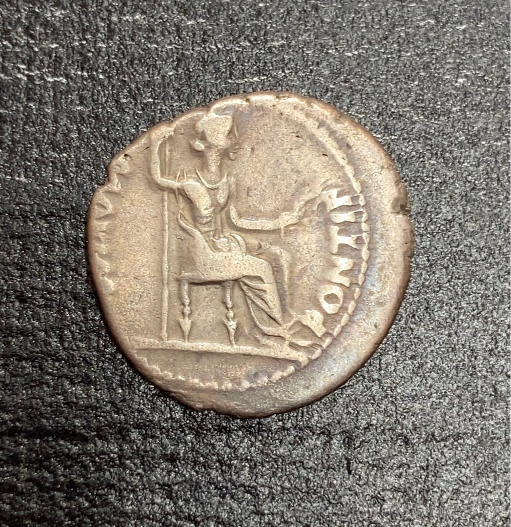 古代ローマ帝国　ティベリウス　聖書のデナリウス/ギリシャ　テトラドラクマ銀貨