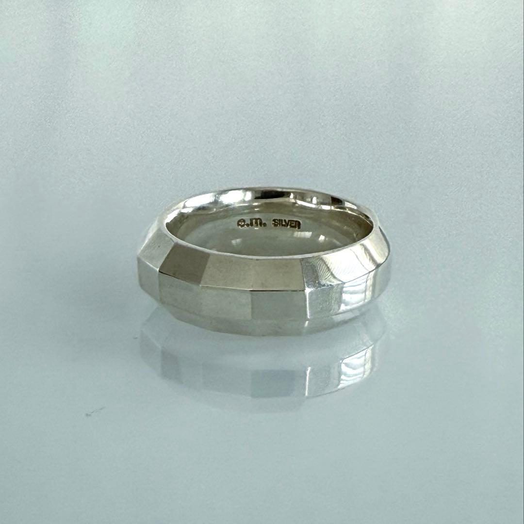 美品【e.m.】シルバー925多面体デザイン リング