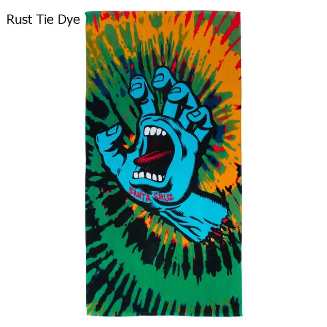 SantaCruz タイダイ バスタオルSCREAMING HAND TOWEL