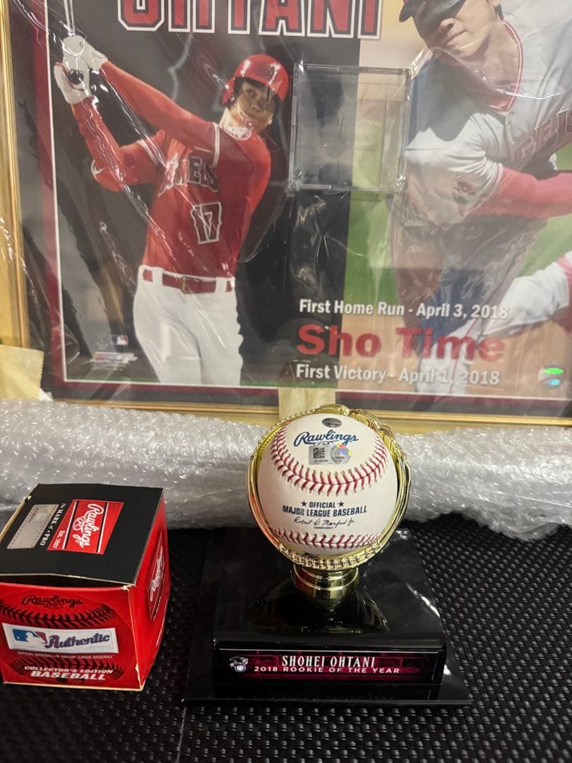 【希少】大谷翔平 直筆サインボール MLBデビュー額縁セット MLBホログラム