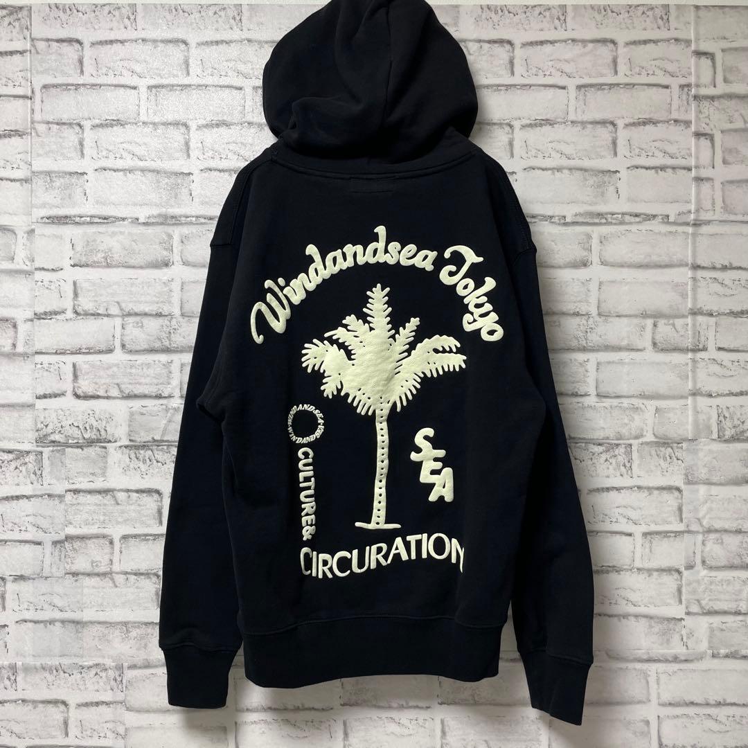 美品！ 希少！ 東京店舗限定 WIND AND SEA ブラックパーカー 大きめ