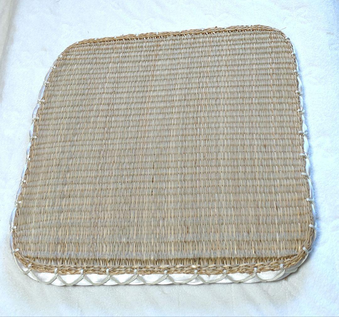 天然素材 座布団 い草？ クッション 3枚 昭和レトロ 古民家