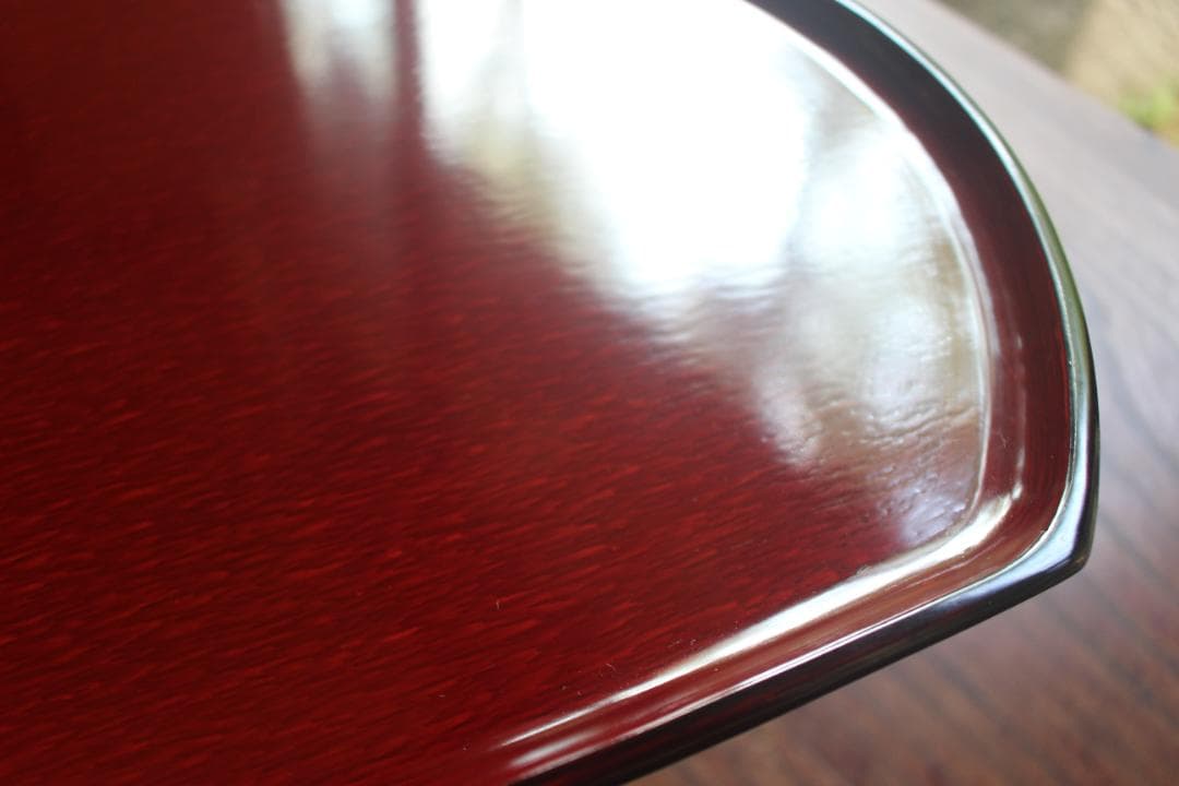 専用！極上朱漆の美しい後藤塗の半月盆4点（検輪島塗半月膳お盆