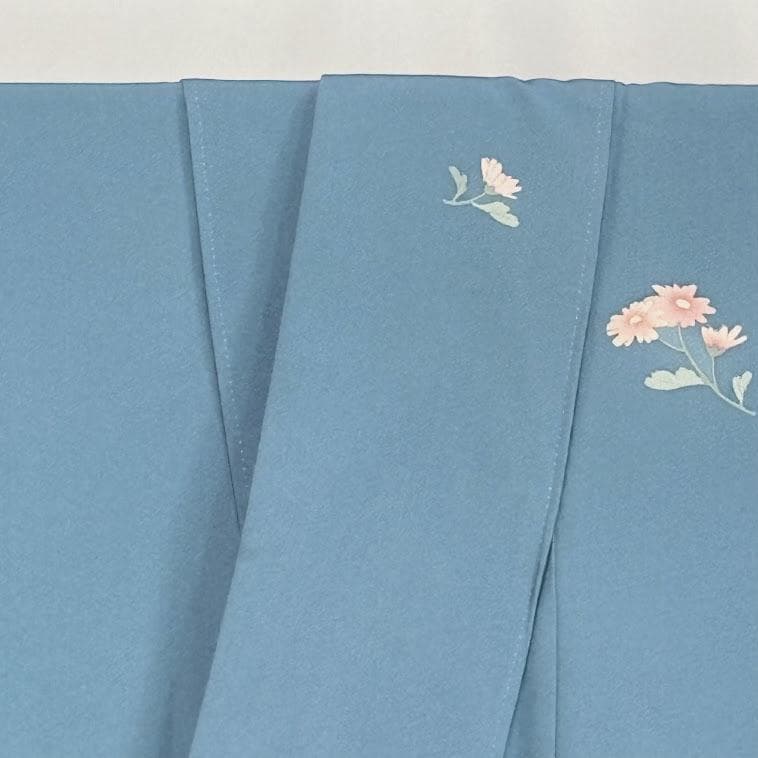 ゆりのはな　訪問着　十日町友禅作家　日本画家　白鳥映雪　SS寸　正絹　L103