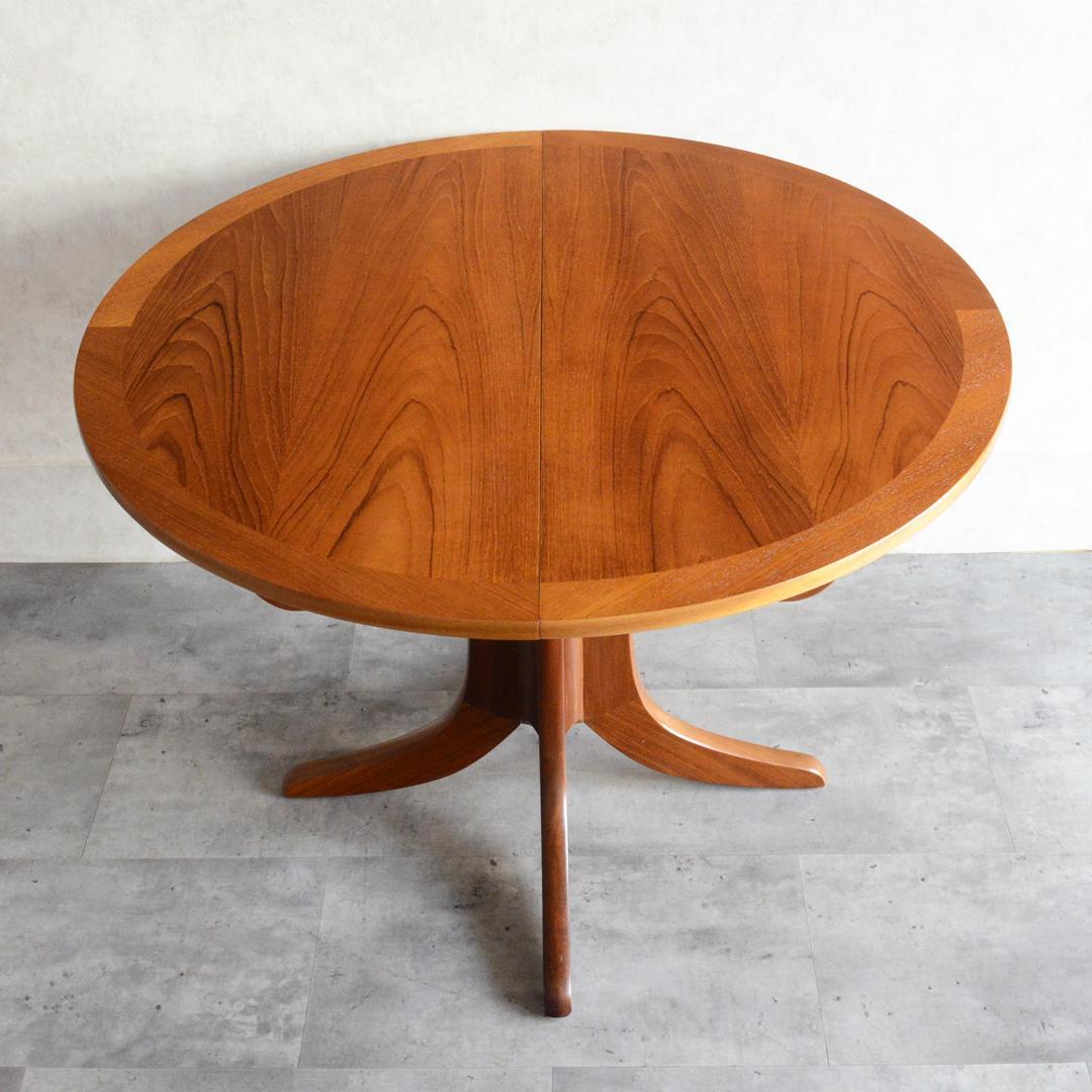 Nathan ヴィンテージ エクステンション コンパクト ラウンドテーブル 伸縮