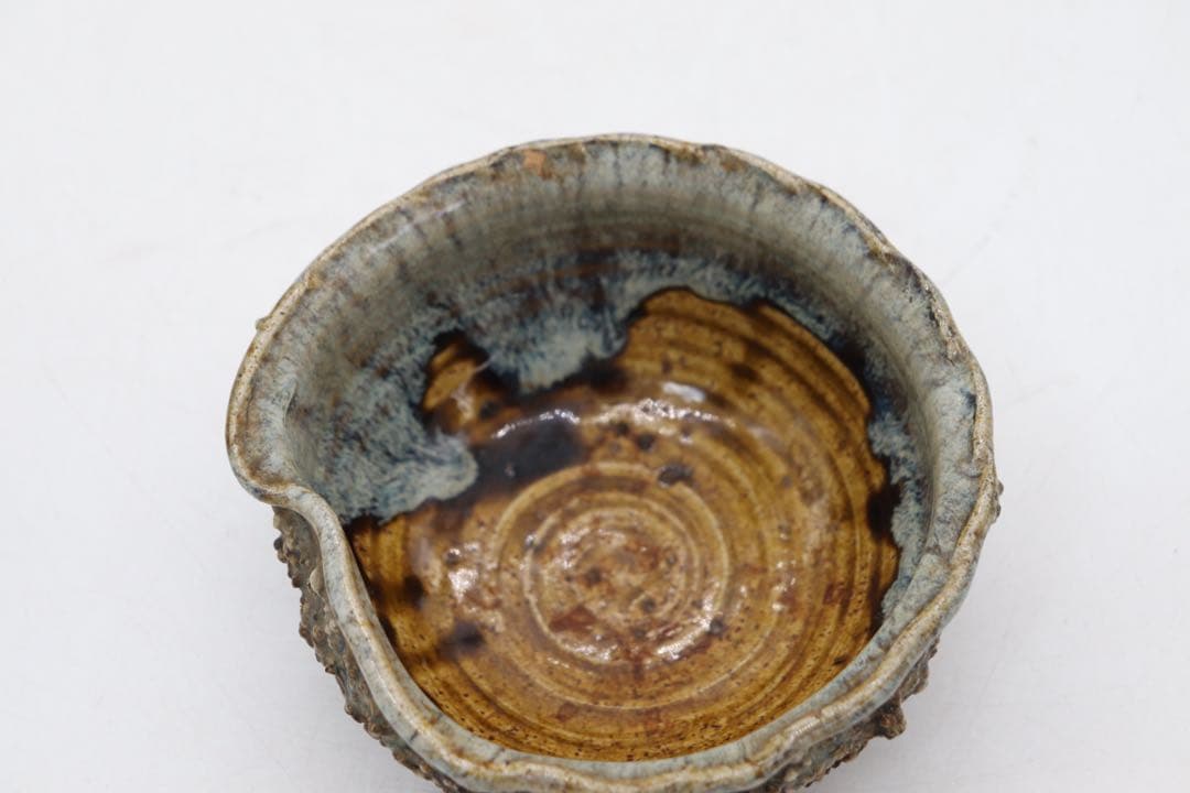 古相馬焼　建水　茶道具　送料込み250510