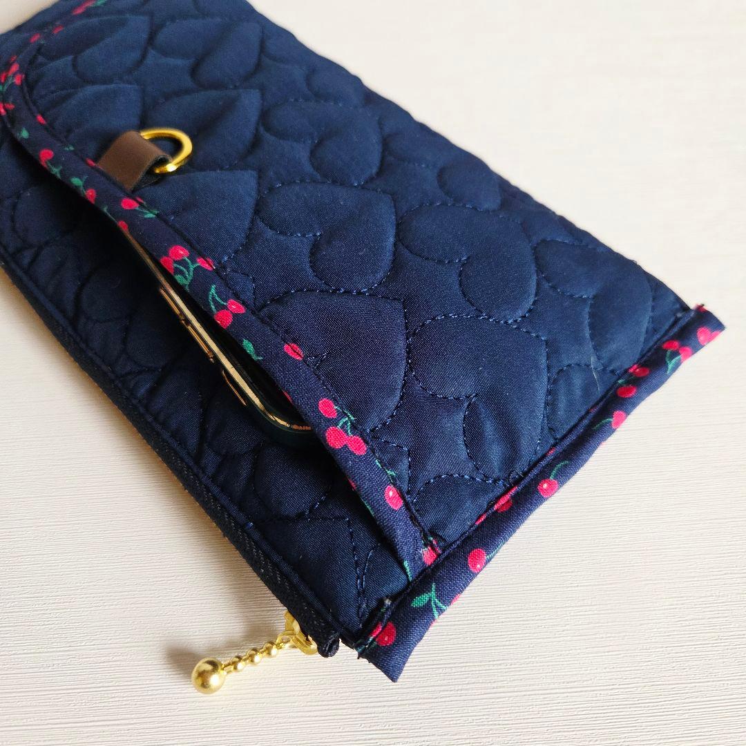 プチトマトページ　L字ファスナー長財布　ハンドメイド