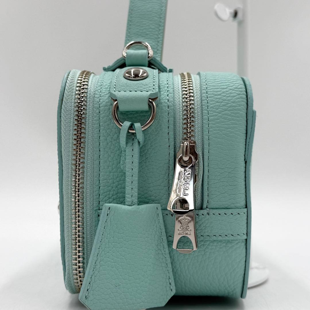 【美品】ADMJ ショルダーバッグ スワロフスキー モーツァルト ミントグリーン