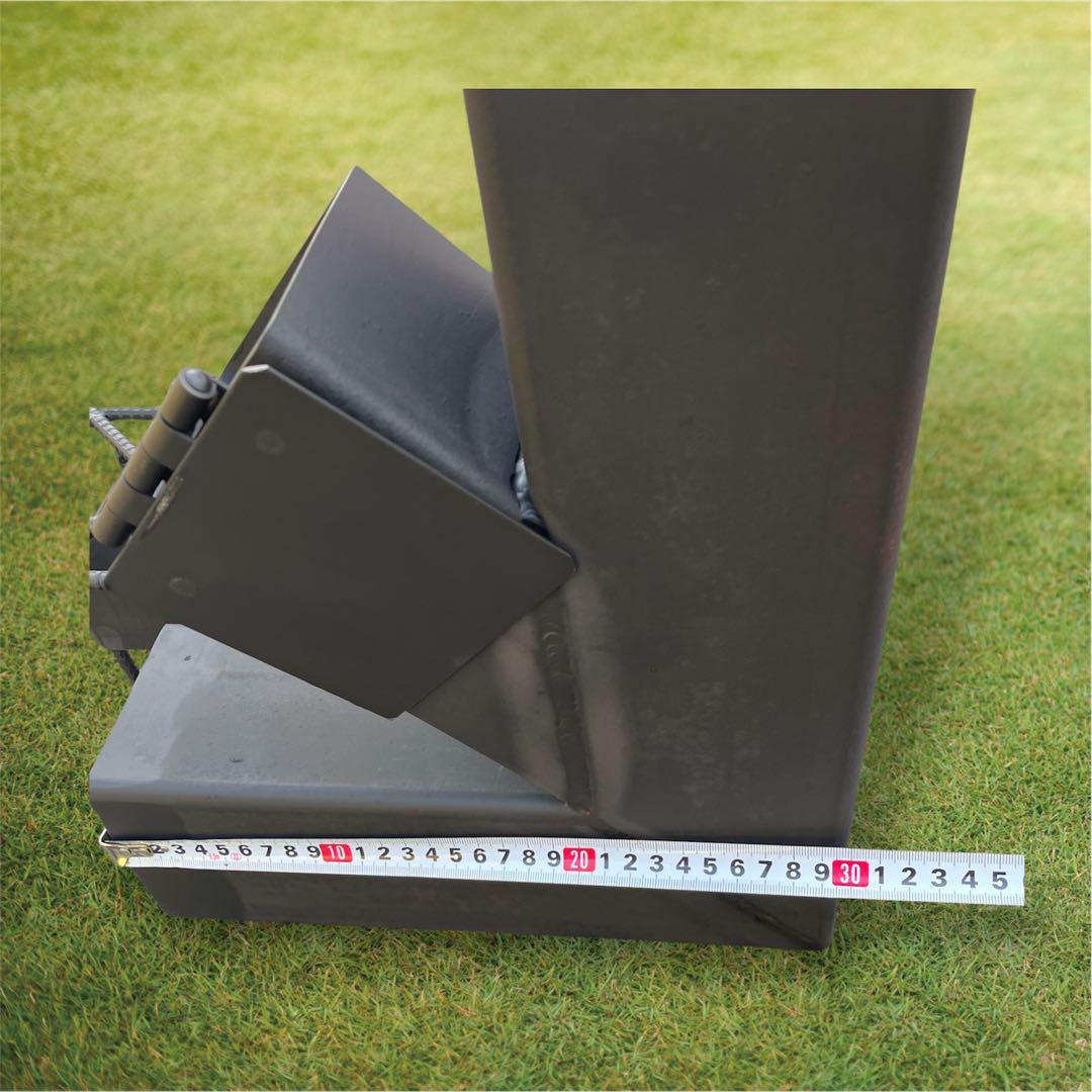 ロケットストーブ　五徳取り外し可能　灰かき棒付き