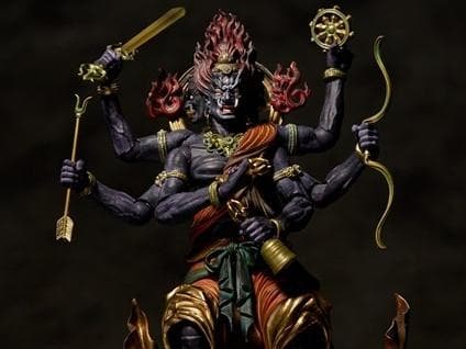 金剛夜叉明王 タケヤ式 自在置物 フィギュア KT-023 着彩