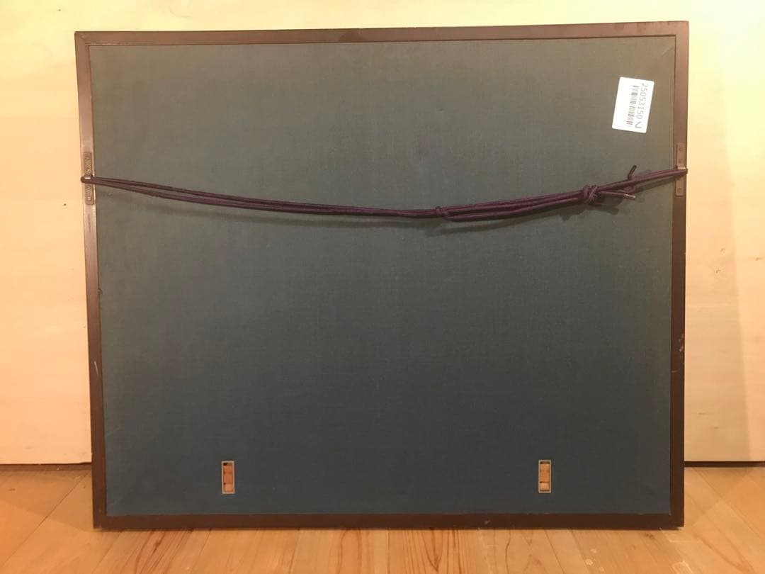 佐藤昭三　「紅白薔薇」　日本画１０号　直筆サイン・落款有り