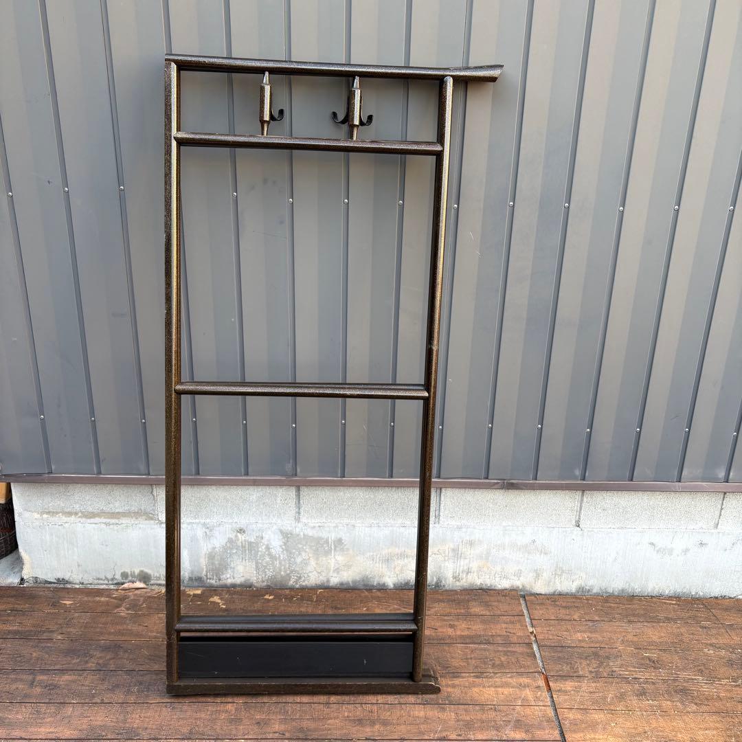 昭和レトロ 和風 古民具 漆塗り ラメ 衣桁 衣紋掛け 古道具 和家具 着物和服