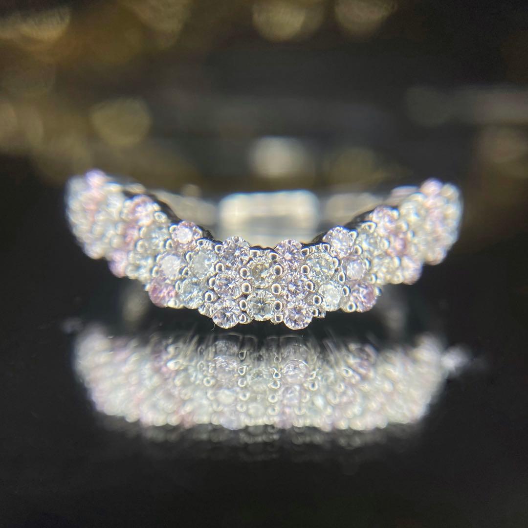 『専用です』天然無処理ピンクダイヤモンド カラーレススタッカブル 計0.50ct