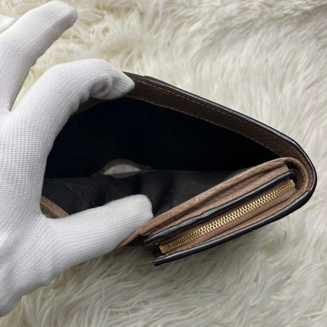 ハイジ様✨GUCCI 二つ折り財布 GG マーモント レザー ベージュ