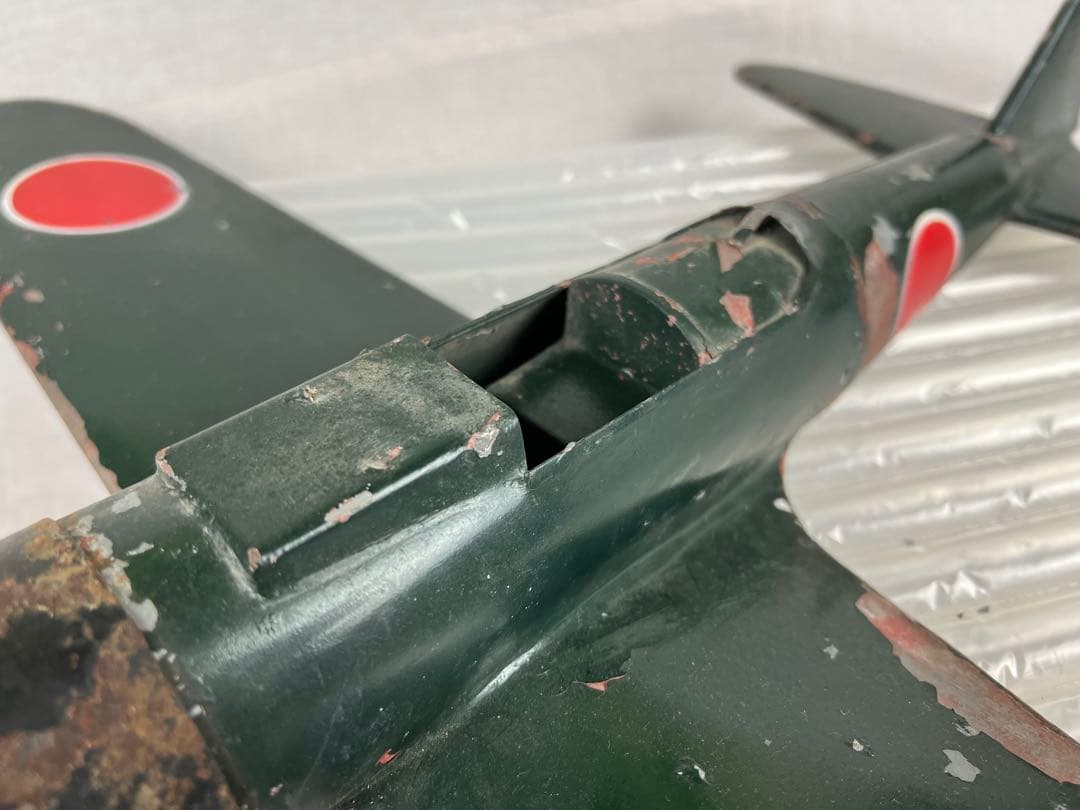 特大★逸品★珍品★古い一体物ブリキの零戦★used★一期一会★難あり