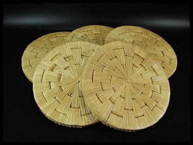 円座 5枚揃 茶道具 露地道具 網代 立礼 座布団 f316