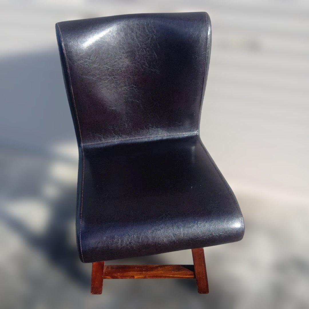 ヴィンテージ MORISHIGE PUレザー アンティーク回転チェア③