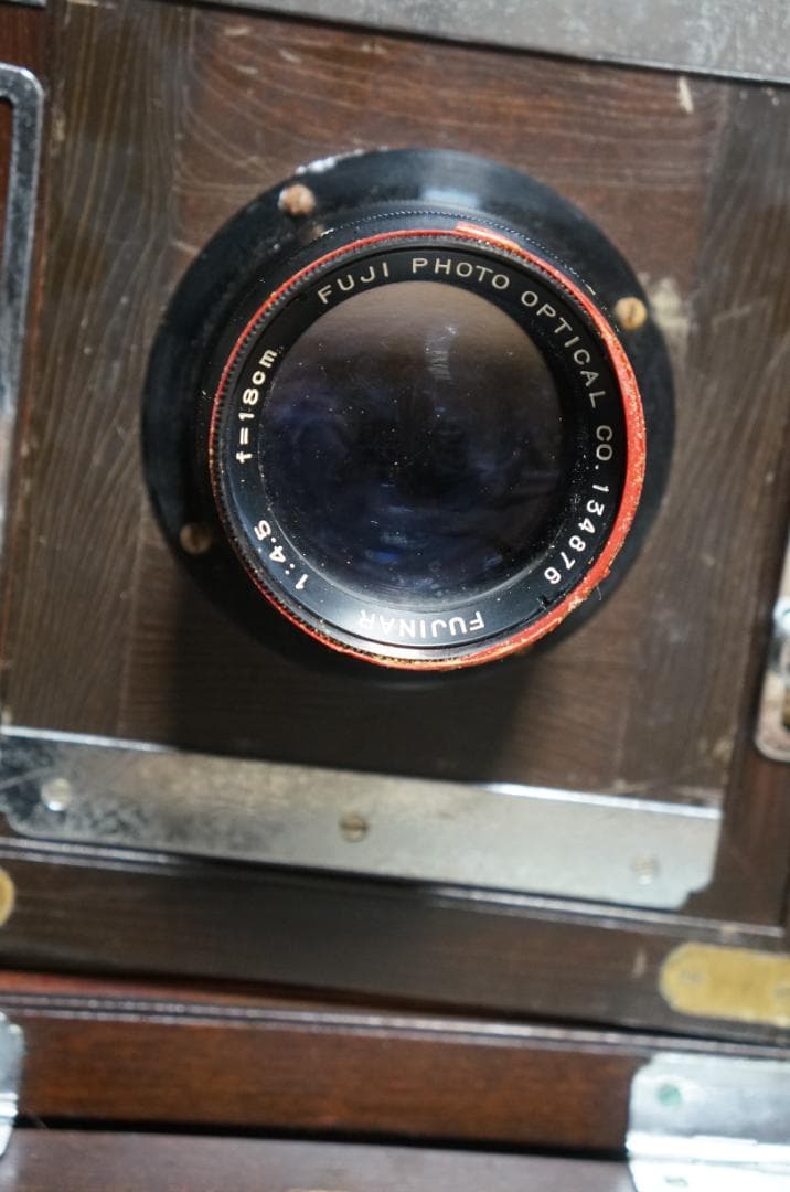 レトロ OKUHARA CAMERA オクハラカメラ 蛇腹 木製 大判　LPL