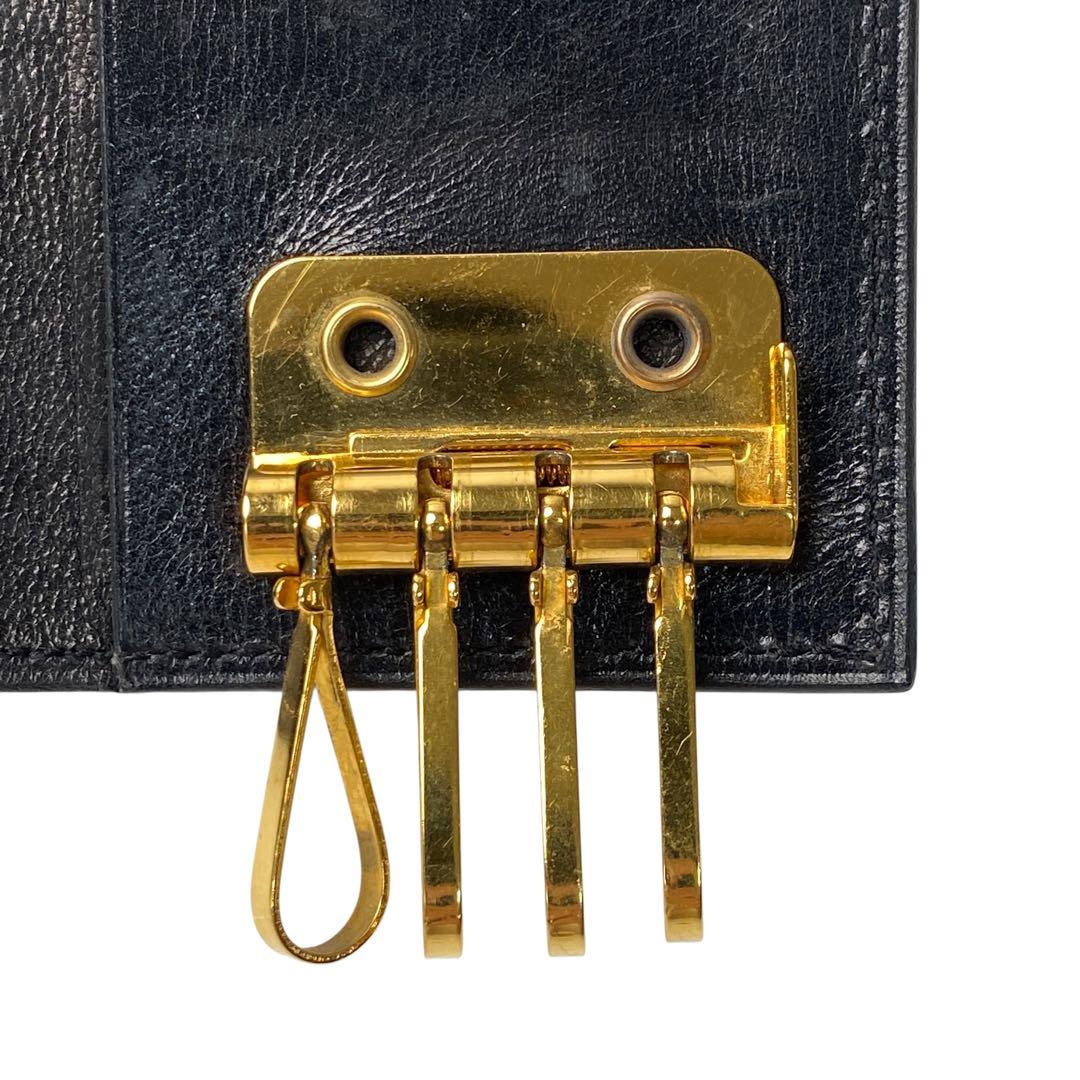 [入手困難] エルメス HERMES ボックスカーフ 8連 キーケース ブラック