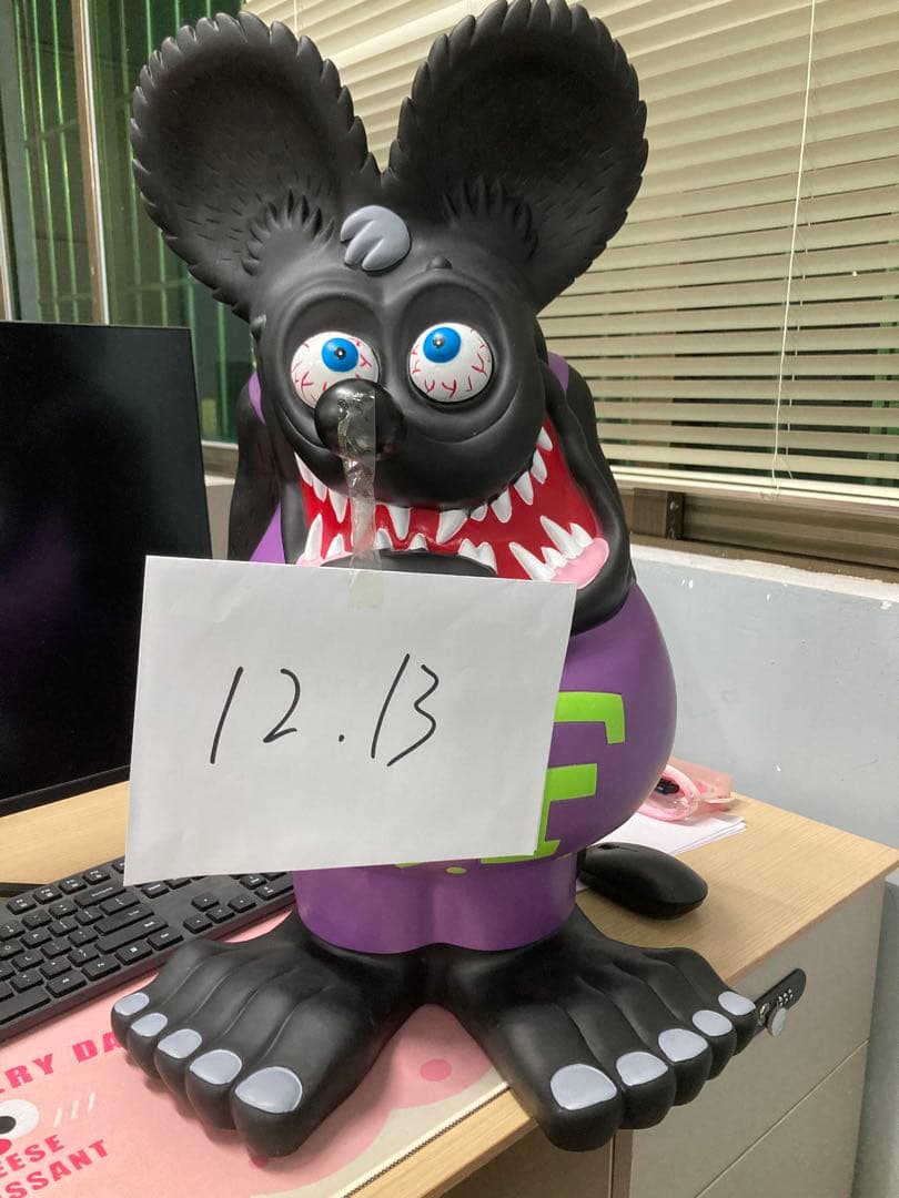 ラットフィンク　特大貯金箱　特大フィギュア 60cm　黒　ブラック