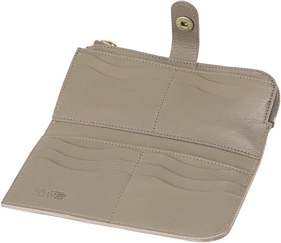 [イルビゾンテ] 2つ折り長財布　小銭入れ付 L字ファスナー　グレージュ