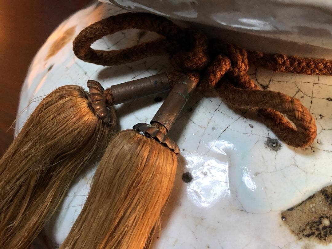 【金海砂金袋型花瓶】　粉引白釉鉄砂彩　益子　合田好道・韓国金海窯造