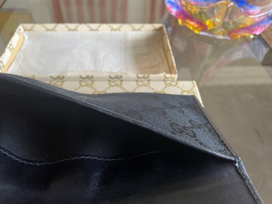 1980s oldgucci オールドグッチ　ブラック　長財布