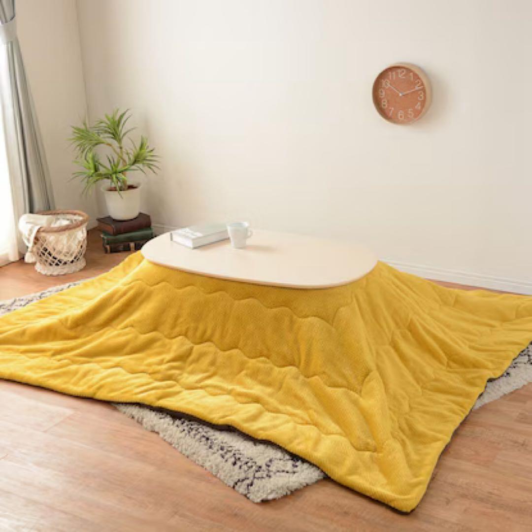 送料込み折脚楕円形カジュアルこたつ カルミナ950 ホワイト