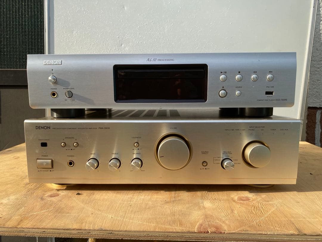 DENON PMA-390III アンプ　DENON DCD-755RE CD