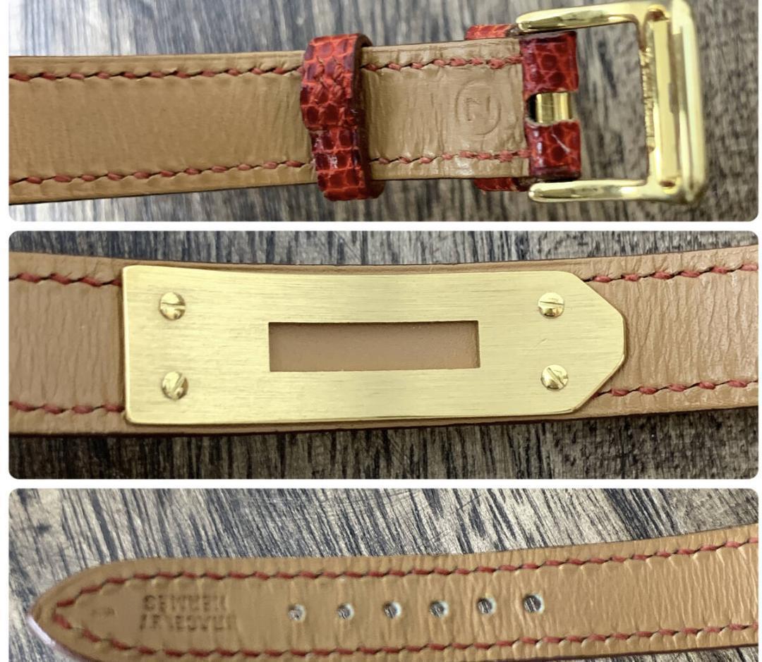 エルメス/HERMES ケリーウォッチ 南京錠 リザード レディース腕時計
