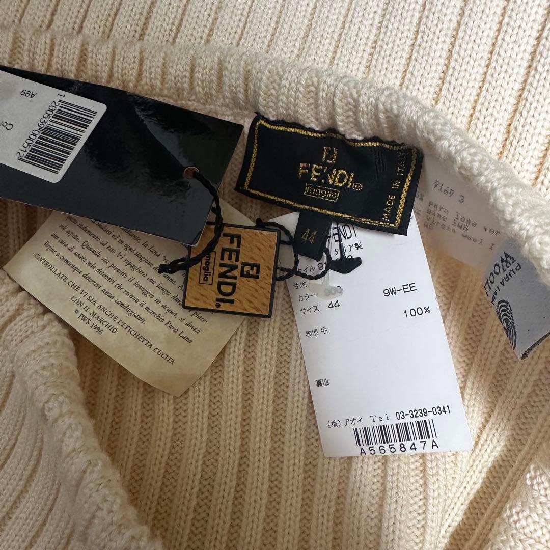 【FENDI フェンディ】リブニットスカート　ウエストゴム　ウール　イタリア製