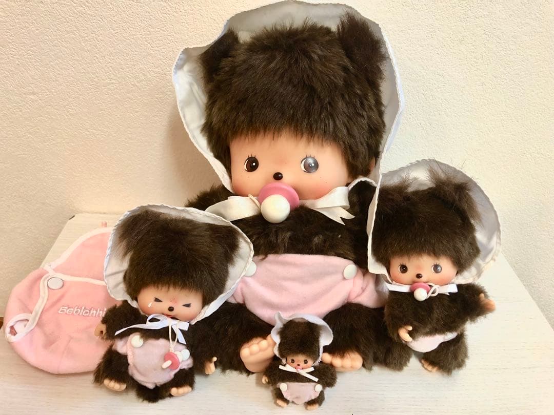 ベビチッチ　希少？女の子ぬいぐるみ4体セット　タグ無し　ビンテージ　レトロ