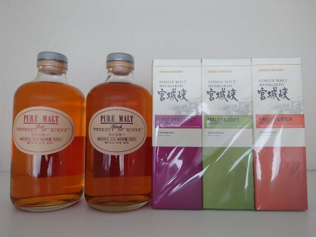 ニッカウイスキー　宮城峡蒸留所限定　５本セット