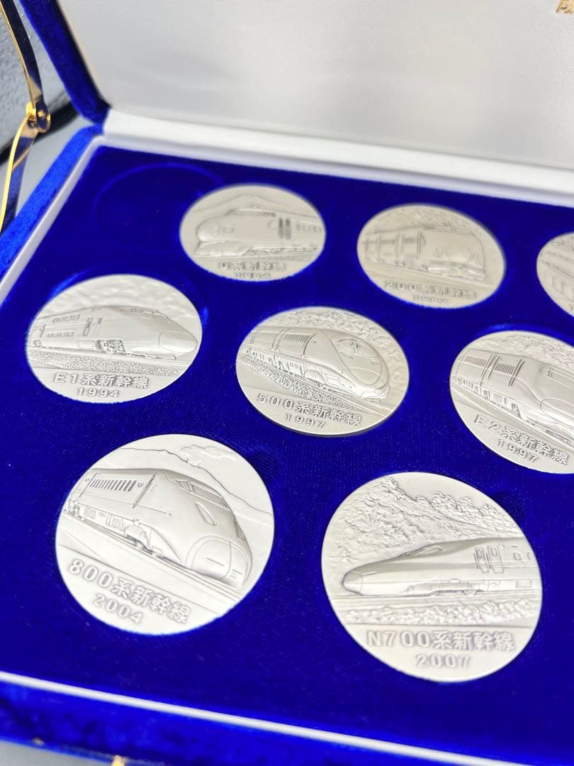 純銀製　新幹線メダル　栄光の新幹線　16枚セット　認定証付