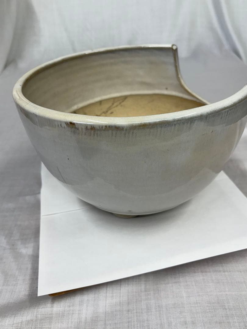 茶道具 陶器 赤膚焼 大塩昭山 風炉 陶器風炉 紅鉢風炉 アンティーク 骨董品