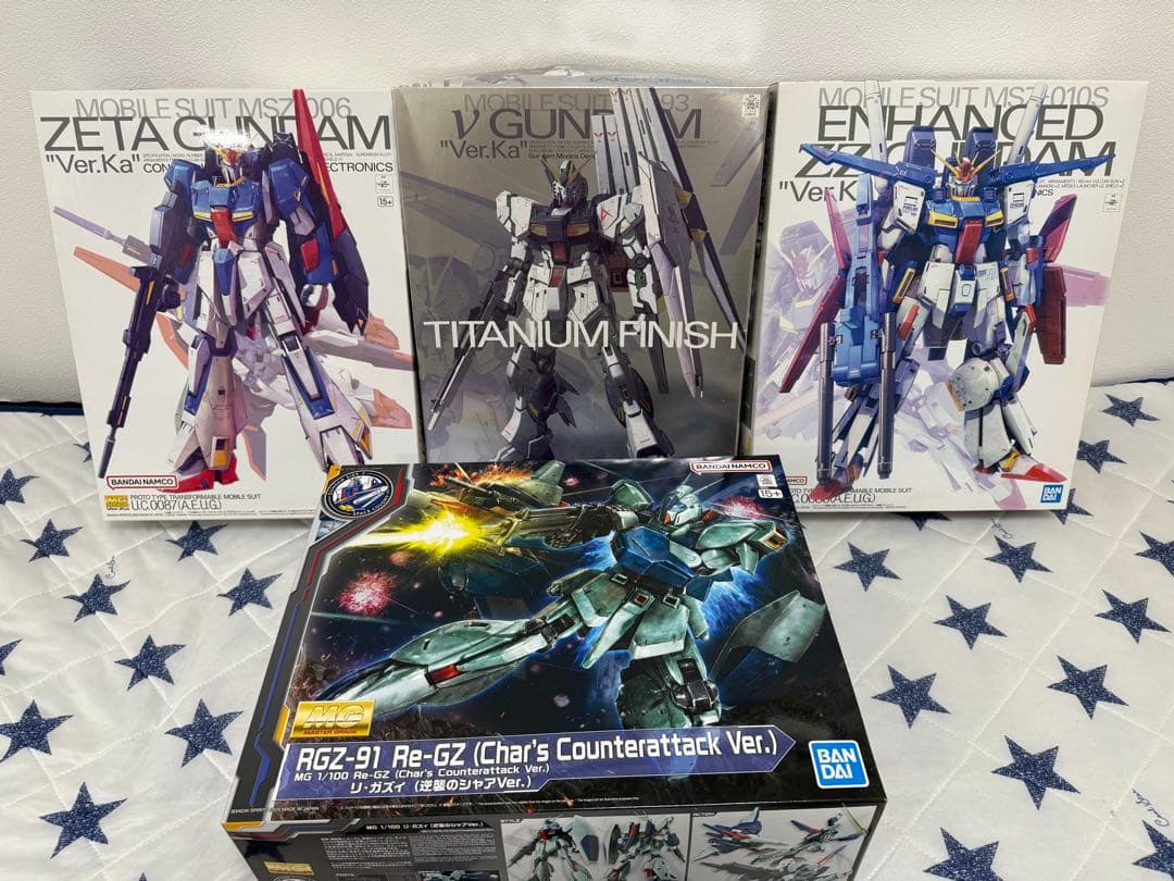 まとめ売り【MG】ver.ka νガンダム/zガンダム/強化型/リ・ガズィ逆シャ