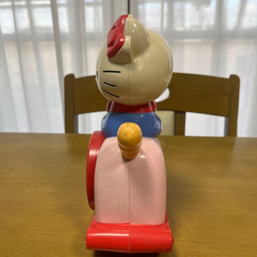 【HELLO KITTY】キティの声　おしゃべり目覚まし時計木馬キティ当時物希少
