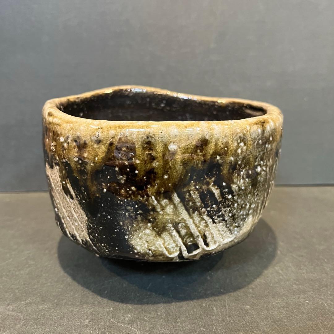 新品　人間国宝　伊勢崎淳　引出黒茶碗／陶歴共布共箱あり　個展購入品　最上位作品