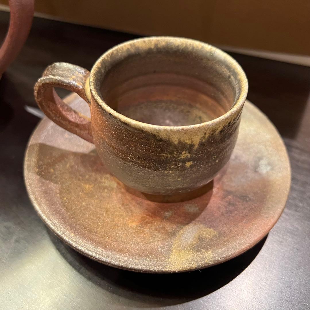 【おうちカフェ】 金山焼 コーヒードリッパー＆ポット・コーヒーカップ２客　新品！