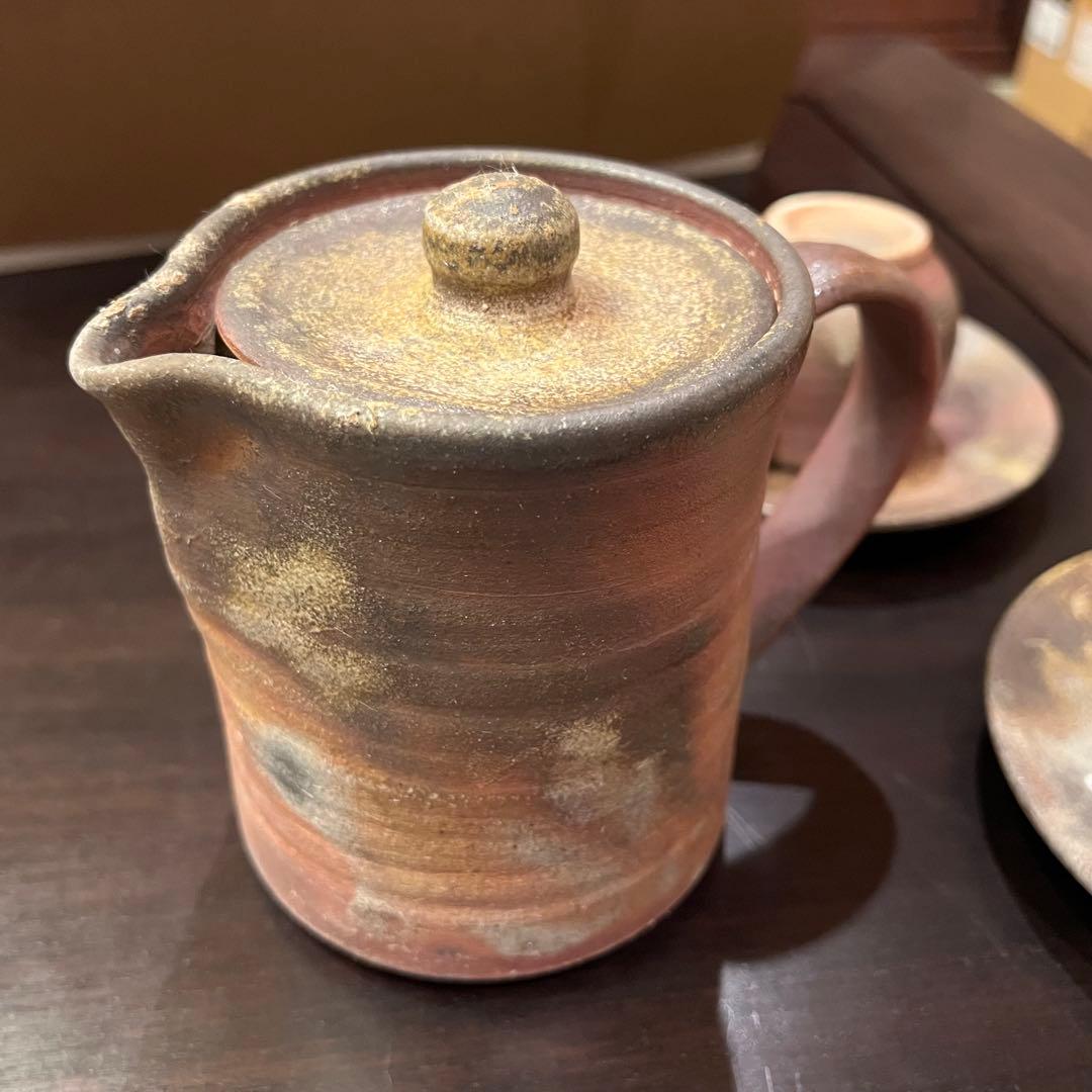 【おうちカフェ】 金山焼 コーヒードリッパー＆ポット・コーヒーカップ２客　新品！