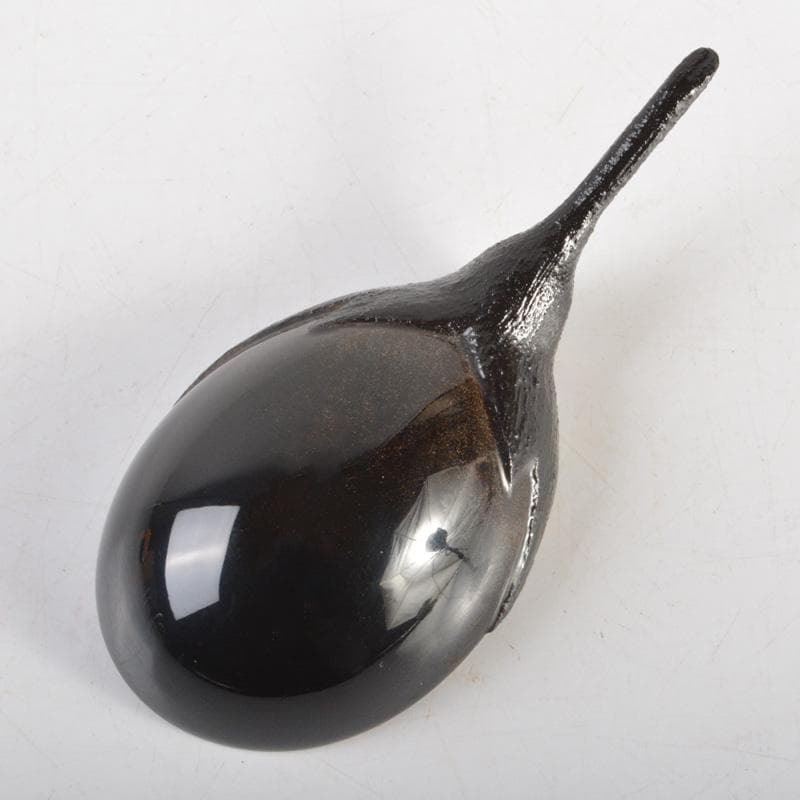 茶道具　輪島塗　江尻玄舟作　茄子香合　共箱　V　6469