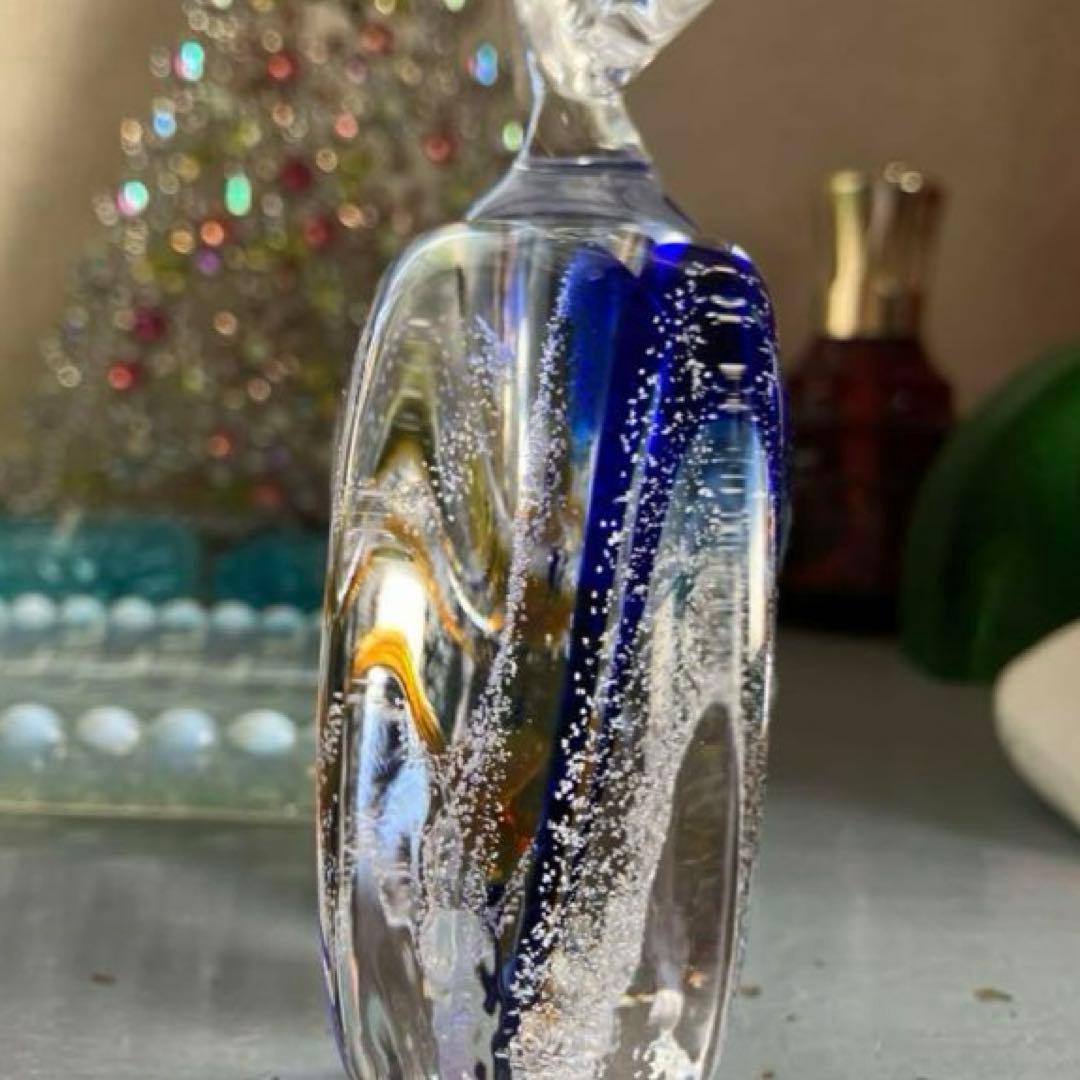 チェコ　CZ GLASS工房　作家もの　りんご